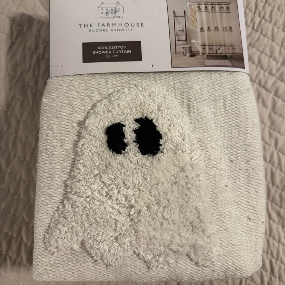 The Farmhouse Rachel Ashwell White Ghost Shower Curtain